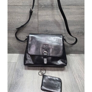 Patricia Nash Mili Distressed Leather Medium Crossbody Bag Black B000665